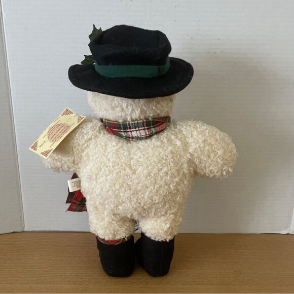 Overly-Raker Cole The Snowman Plush Designer Artisan w Hat Scarf Bell Shoes 1998 - Picture 3 of 10